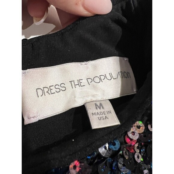 Dress the Population Sequin Mini Bodycon Dress Size Medium - Picture 7 of 7